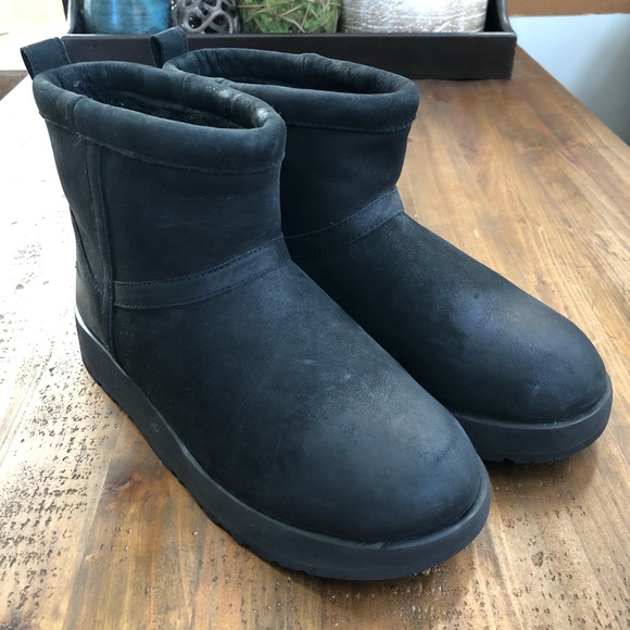 ugg classic mini leather waterproof boot